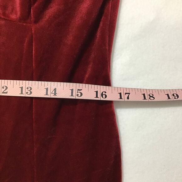 LULU'S  XL Promise of Forever Burgundy Velvet Column Maxi Dress NEW b169 - Picture 6 of 9